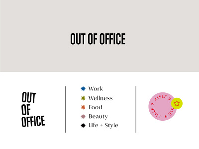 Out Of Office with Aisle 9 | Brand Identity brand brand identity branding content digital digital brand editorial logo mark series series graphic typography