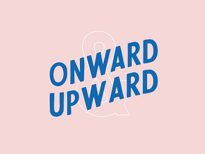 Onward & UPward design encouraging pink type