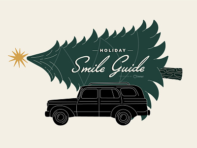 Holiday Smile Guide // 2 christmas christmas tree design holiday holiday design illustration script