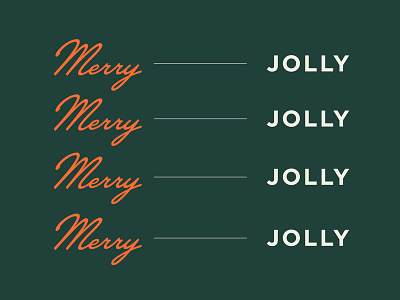 Merry + Jolly christmas holiday type typography vintage winter