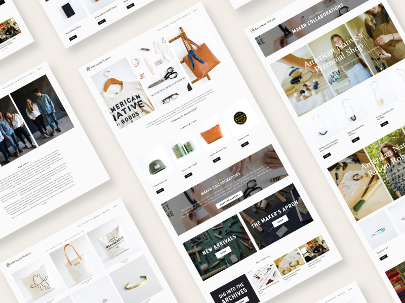 Web Design // American Native by Blake Chamberlain on Dribbble