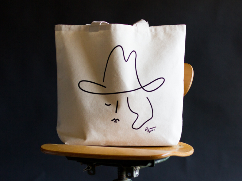 Cowgirl Tote brand southwest western cowgirl illustration product design retail