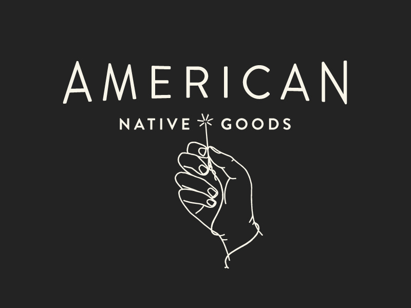 American Native Type + Illustration hand lock up brand design brand type illustration