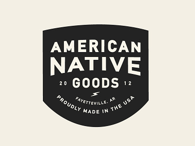 American Native Patch Lockup badge logo patch product product design shirt type typography