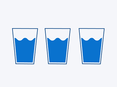 Water // Infographic design drink glass illustration infographic water