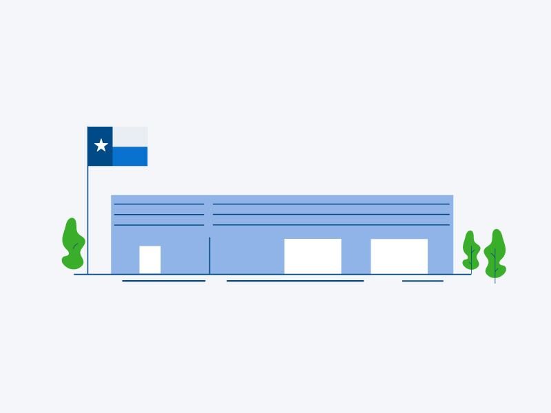 Texas Warehouse // Infographic infographic building texas warehouse design illustration