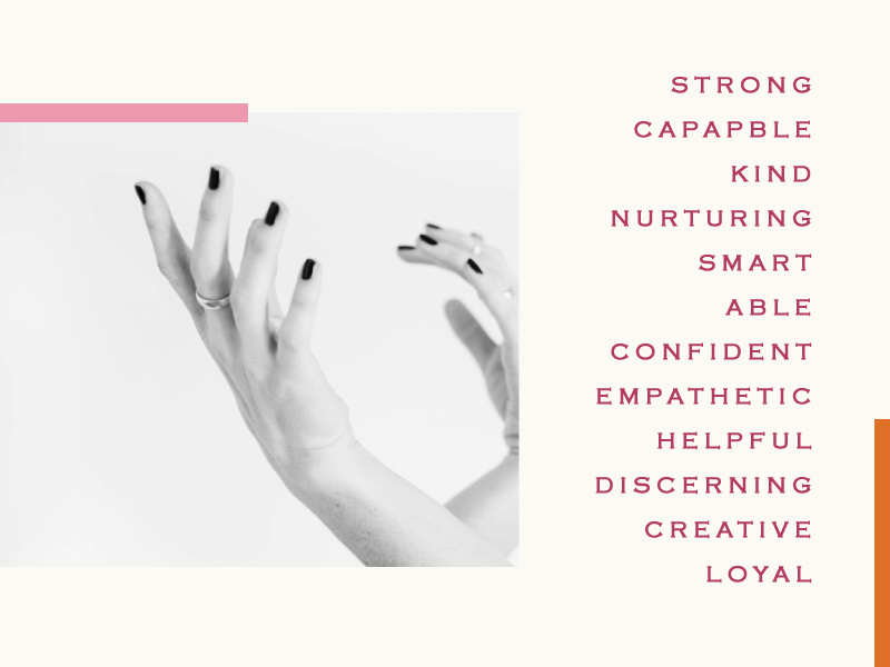 Attributes of a Woman. typography type photography hands girl girl power female woman women international womens day