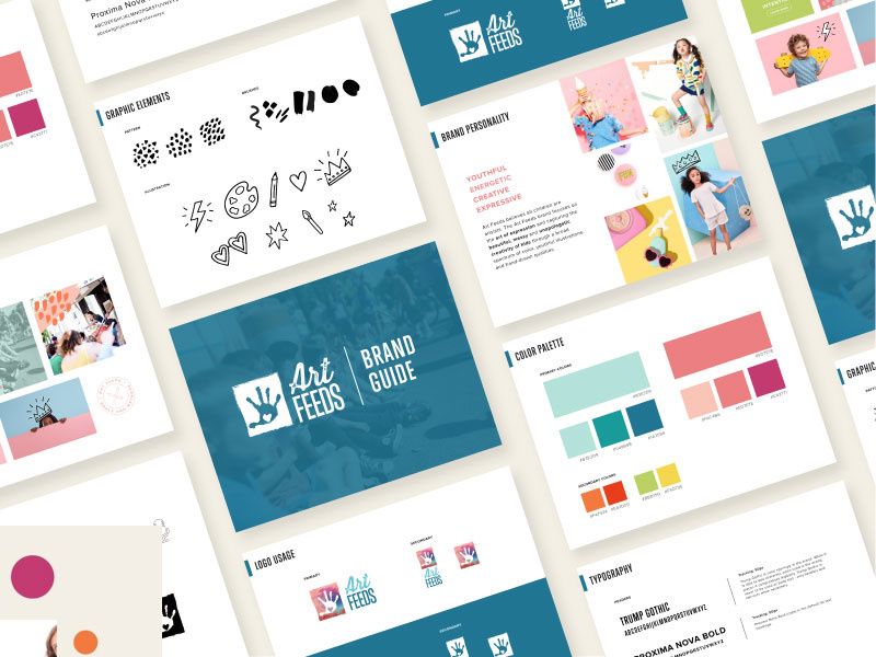 Art Feeds Brand Guide photography iconography typography brand and identity brand strategy color illustration branding brand
