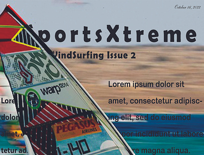 windsurfing magazine cover design graphic design typography