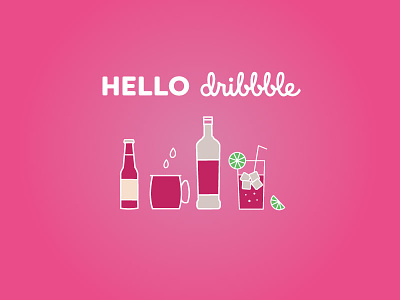 Hello Dribbble! Let's Get This Party Started beer bottle cocktails design drink drink icons icon icon design iconography menu moscow mule vodka
