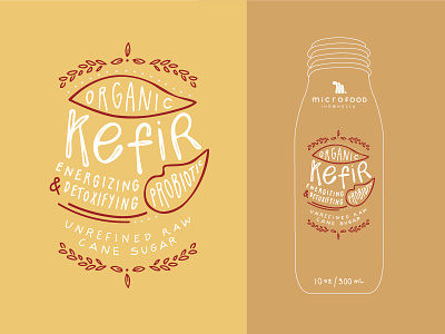 Kefir Packaging design handdrawn illustration indonesia kefir kombucha package packaging typography