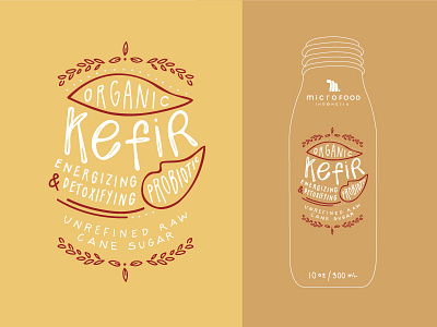 Kefir Packaging design handdrawn illustration indonesia kefir kombucha package packaging typography