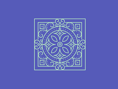 Square Tile Design branding design icon logo patch repeat square swirls tile