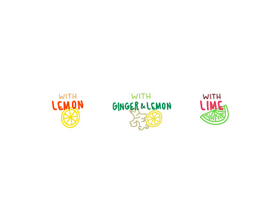 Flavors brand branding flavor flavors ginger icons illustration lemon lime packaging tea