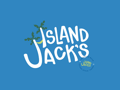 Island Jacks beach brand branding branding guide colorful fun logo handdrawn handdrawnlettering handdrawnlogo handdrawntype island lettering art logo logo design playful potato chips type typography