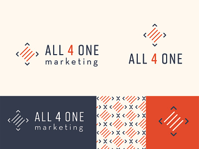 All 4 One brand logo branding corporate corporate logo icon icon pattern logo logo design logomark marketing marketing logo pattern design