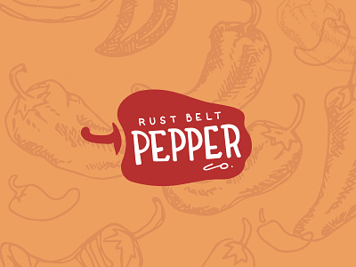 Rust Belt drawing handdrawn illustration lettering logo logo design package design packaging pepper pepper illustration recipe sauce sketch typography vegetable
