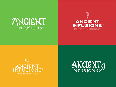Ancient Infusions ancient branding handwritten logo logo design logo development logo options packaging tea tea brand typography art