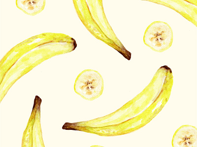 Banana Watercolors banana bananas food packaging fruit fruit packaging package design watercolor watercolor art watercolor fruit watercolor illustration