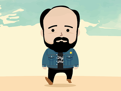 Self Portrait animation art beard character desert design illustration king crimson san francisco