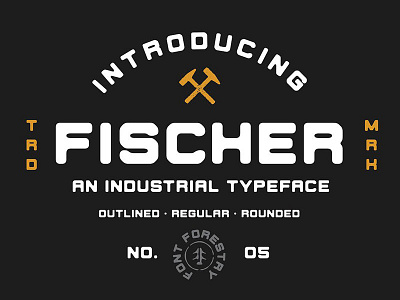 Fischer - An Industrial Typeface design display drawn font hand industrial logo made new typeface