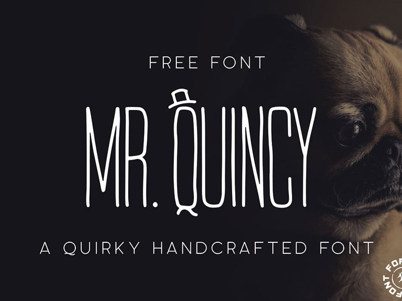 FREE FONT - Mr. Quincy - A Quirky Handcrafted Font freefont handdrawn design graphic typeface sans font free display decorative