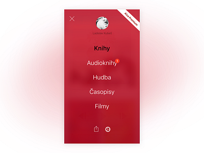 Menu for Premium Customers ios menu red