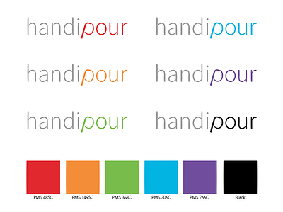 Handipour Branding - color explorations brand branding color palette logo logotype product