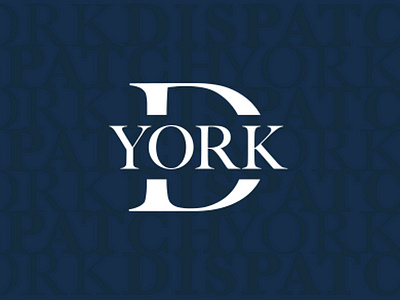 Logo mark design for the York Dispatch brand identity logo newspaper
