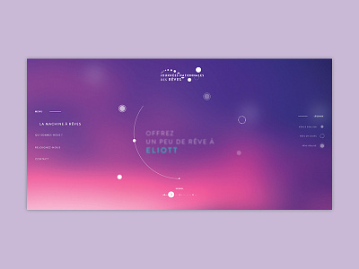 Journées Nationales des Rêves - Webdesign dreams experience gradient immersive purple reves ui ux webdesign