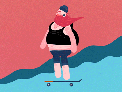 It's never too late to skate animación animation panama character