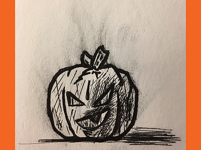 Punkin halloween ink inktober pilot g 2 pumpkin spooooky