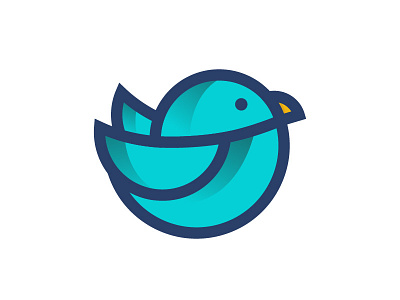 Blue bird bird blue cute logo