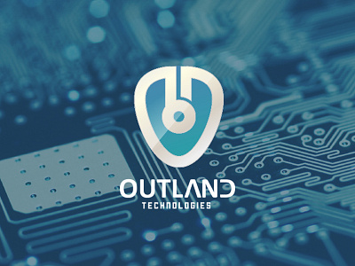 Outland Tech logo letter logo o technology