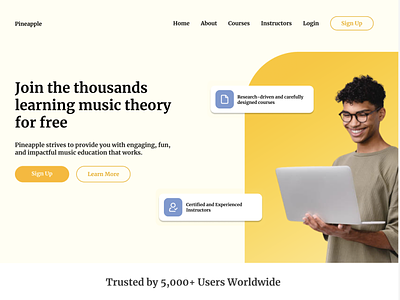 Educational Music Theory Platform branding design graphic design illustration landing page logo music ui ux web web design