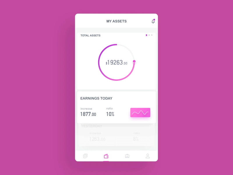 Daily UI #28——The Finance app animation ae animation daily dashboard finance gradient sketch ui