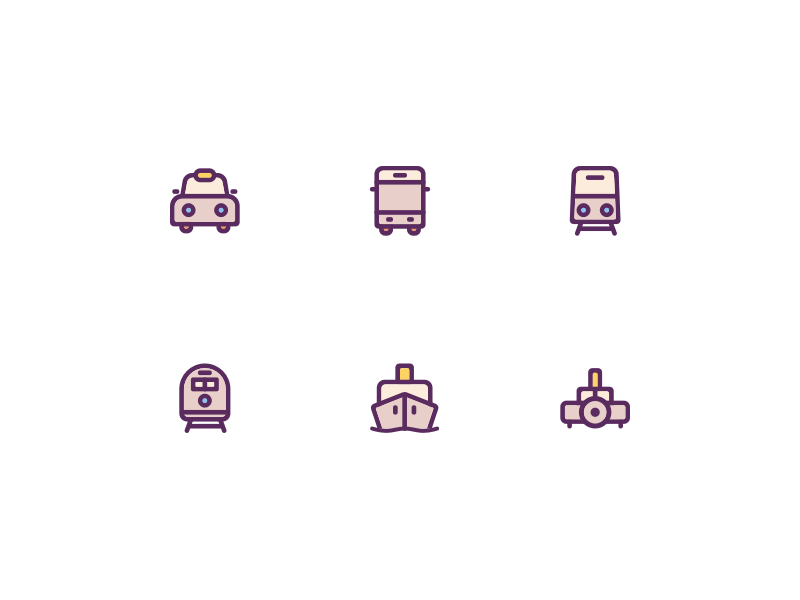 Daily UI #37——The Vehicle icons by DKK on Dribbble