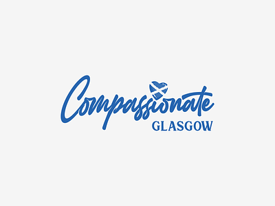 Compassionate Glasgow baloon brand compassionate glasgow handwritten logo scotland script script font script lettering script logo