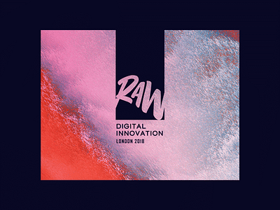RAW Digital Innovation branding conference digital art event logo design raw