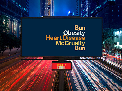 Iconic Stacks - McCruelty Edition billboard billboard design cruelty iconic stacks mcdonalds swiss style