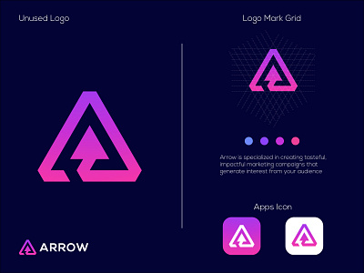 A Letter Arrow Logo Concept, Branding