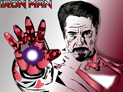 Illustration of Iron Man,(great avenger of all time)