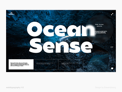 eg.112 branding character design element format graphic graphic design landing page layout ocean typography ui web web design website