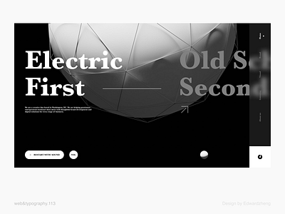 eg.113 black character dark design element format graphic graphic design landing page layout typography ui web web design website