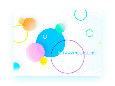 Day.3 Circle Attitute blue circle color css design exercise line minimalism round shadow svg white