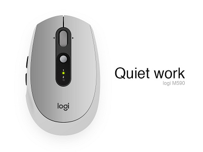 Day.17 Quiet Work black design element exercise gray logi logitech minimalism mouse pc shadow white