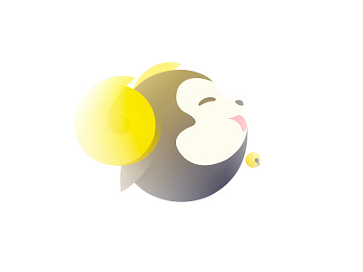 Day.46 The Sheep animal black circle design element exercise gradation logo minimalism shadow sheep yellow