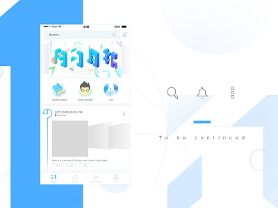Day.74 Optimization And Preview app blue card demo design element exercise icon minimalism style ui ux