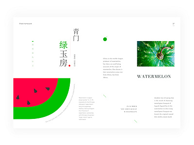 Day.130 New World P.37 character constitution creativity design element format graphic layout minimalist placeholder watermelon white