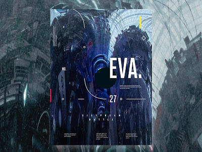 Day.294 P. | Eva character culture filter grid photo plane poster text tonal typography visual